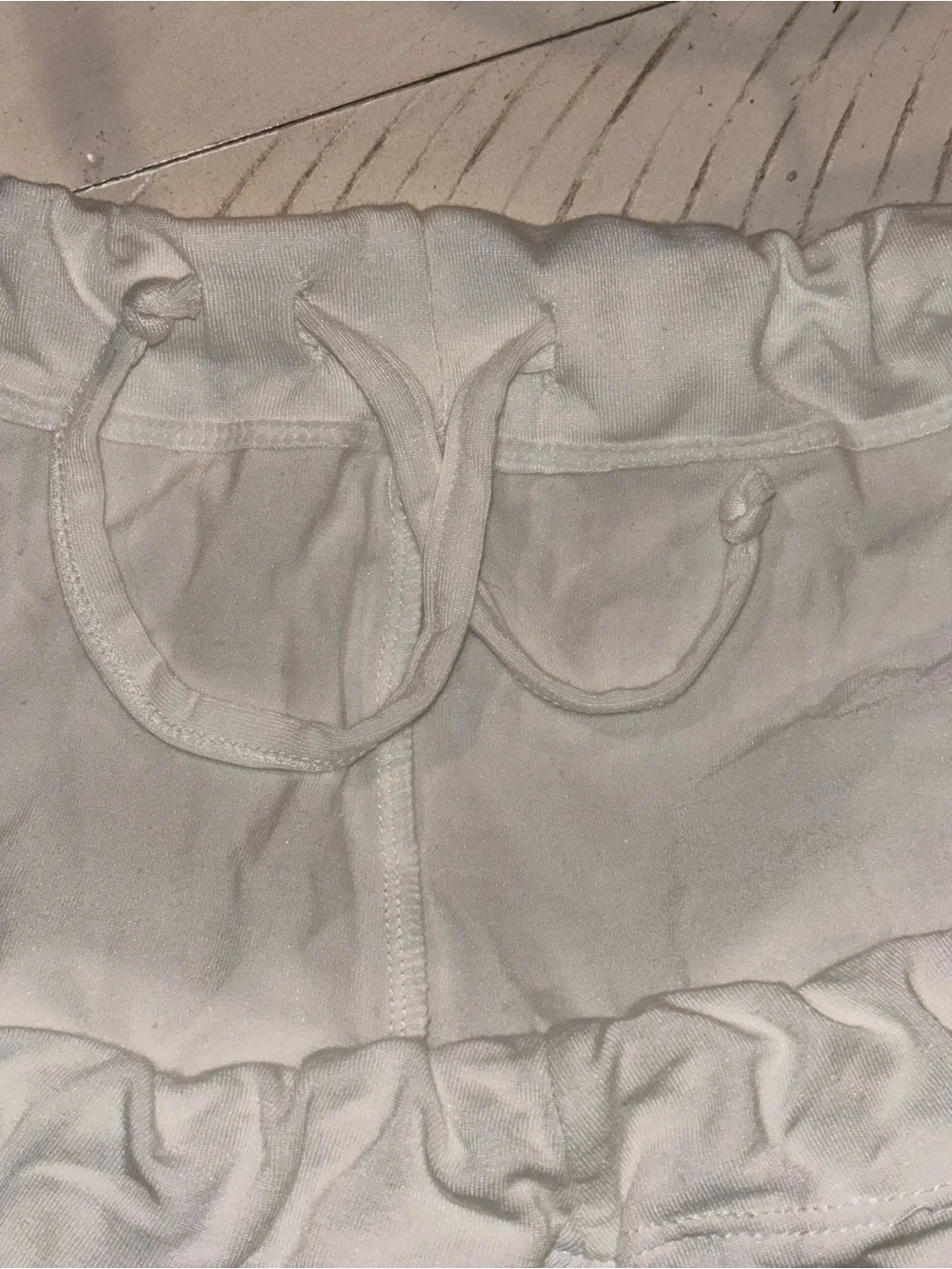 SKIMS White Wide-Leg Lounge Pants with Elastic Waist - Picture 3 of 4